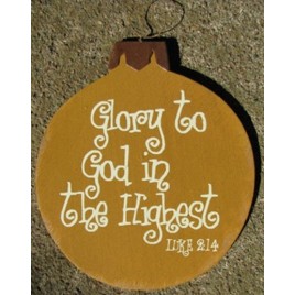 Wood Christmas Ornament 45098H -Glory to God in the Highest Wood Christmas Ornament 45098H -Glory to God in the Highest