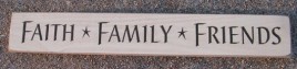 4633FFC- Faith Family Friends engraved wood sign 