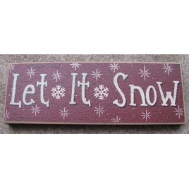 47142LIS - Let It Snow wood block 47142LIS - Let It Snow wood block