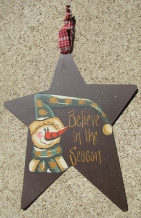 47907TB-Snowman Star Ornament 47907TB-Snowman Star Ornament