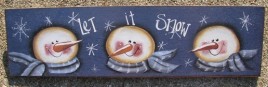 Snowman Wood Sign 47909TLIS  Let It Snow 