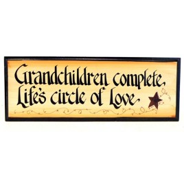48061T - Grandchildren Complete Life's Circle of Love Wood Sign 