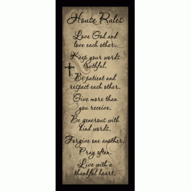 494HR - House Rules wood Sign 494HR - House Rules wood Sign