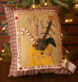 Primitive Christmas Pillow All Hearts Come Homefor Christmas 