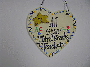 Teacher Gifts 5004 All Star Third Grade Teacher Wood Heart Teacher Gifts 5004 All Star Third Grade Teacher Wood Heart