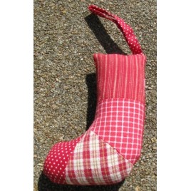Primitive Decor 50648G - Stocking Patchwork Ornament