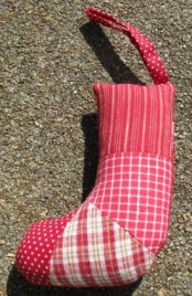 Primitive Decor 50648G - Stocking Patchwork Ornament