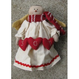 50654AJ - Cloth snowman angel Joy  