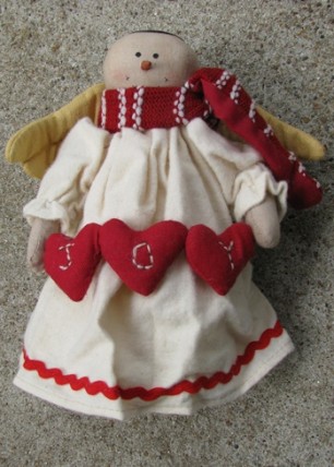 50654AJ - Cloth snowman angel Joy 50654AJ - Cloth snowman angel Joy