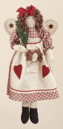 50666DA - Christmas Angel with Rag Doll in Pocket 50666DA - Christmas Angel with Rag Doll in Pocket