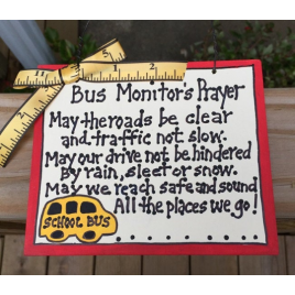  School Bus Monitor Gifts  5104M Bus Monitor's Prayer