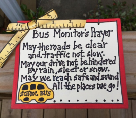  School Bus Monitor Gifts  5104M Bus Monitor's Prayer