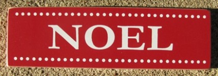 51329F - Noel Red wood block 51329F - Noel Red wood block