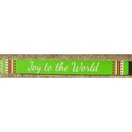 Primitive Wood Block 51330E - Green Joy to the World