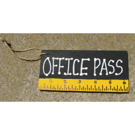 Teacher Gifts 5202 Office Pass Black with Ruler Teacher Gifts 5202 Office Pass Black with Ruler