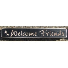 520WF - Welcome Friends Engraved Wood Block 520WF - Welcome Friends Engraved Wood Block