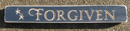 528F - Forgiven engraved wood Block 528F - Forgiven engraved wood Block