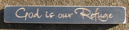 529G - God is Our Refuge Engraved wood block 529G - God is Our Refuge Engraved wood block