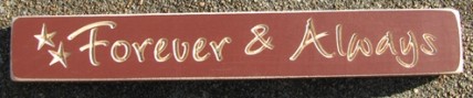 531Fa- Forever & Always engraved wood block 531Fa- Forever & Always engraved wood block