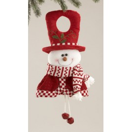 58161 Red White Snowman Doorknob 