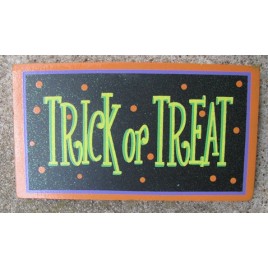 59038TT - Trick or Treat Wood block 59038TT - Trick or Treat Wood block