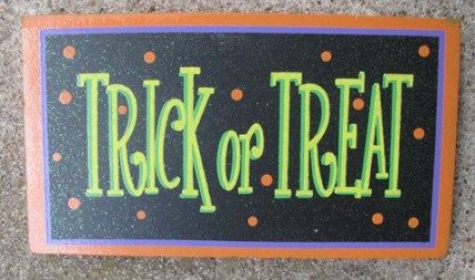 59038TT - Trick or Treat Wood block 59038TT - Trick or Treat Wood block
