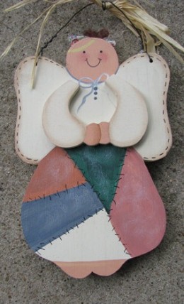 Patchwork Wood Angel Patchwork Wood Angel