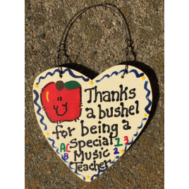 Teacher Gift  6017 Thanks a Bushel for being a Special Music Teacher 
