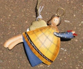 60318YB- Metal Angel with Yellow Dress