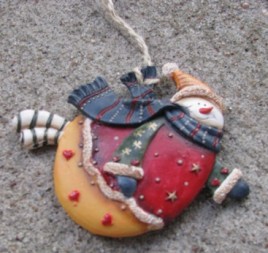 603261-Snowman Resin Ornament