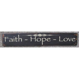 60998F - Faith Hope Love wood sign 60998F - Faith Hope Love wood sign