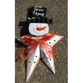 Tin Christmas Ornament 61809 Snow Thyme Snowman Tin Christmas Ornament 61809 Snow Thyme Snowman