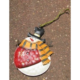 62315RVYGS Metal Snowman with Top Hat Red Vest Yellow Scarf 62315RVYGS Metal Snowman with Top Hat Red Vest Yellow Scarf