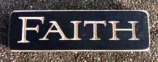 Primitive Engraved Wood Block 6404FB- Faith Primitive Engraved Wood Block 6404FB- Faith