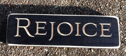 6420B - Rejoice Block engraved wood block 6420B - Rejoice Block engraved wood block