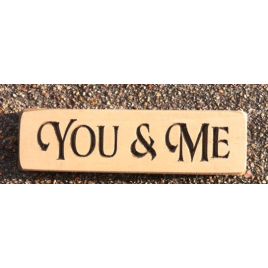 Primitive Engraved Wood Block 6424C You & Me Primitive Engraved Wood Block 6424C You & Me