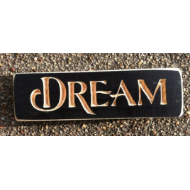 Primitive Engraved Wood Block  6426DB  Dream  