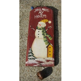 66058YMMH - You Melt My Heart Snowman Sign 66058YMMH - You Melt My Heart Snowman Sign
