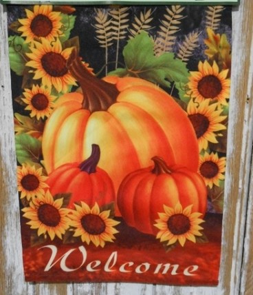 Garden Flag 6659 Welcome with Pumpkins Garden Flag 6659 Welcome with Pumpkins