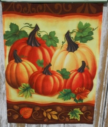 6665 Five Pumpkins Garden Flag 6665 Five Pumpkins Garden Flag