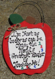 Teacher Gifts 682  Lucky Teacher Apple