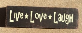 69036LLL - Live Love Laugh Wood Block Sign 