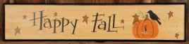 Primitive Wood Fall Sign 6W1194-Happy Fall Sign Door Board