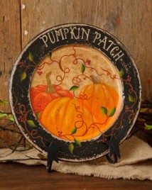 6W1518 - Pumpkin Patch Wood Plate 