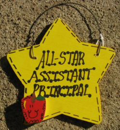 Teacher Gifts Yellow Star 7009 All Star Assistant Principal