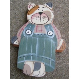 Country Crafts  709CBG -Cat Green Boy Shelf Sitter