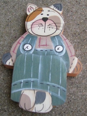 Country Crafts 709CBG -Cat Green Boy Shelf Sitter Country Crafts 709CBG -Cat Green Boy Shelf Sitter