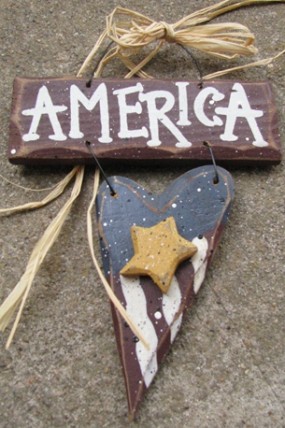 713A - America Wood Sign 713A - America Wood Sign