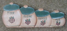 721C - Flour Sugar Coffee and Tea wood block