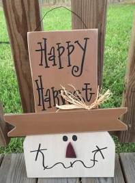 Fall Decor 73039NB - Happy Harvest Hanging Wood Scarecrow